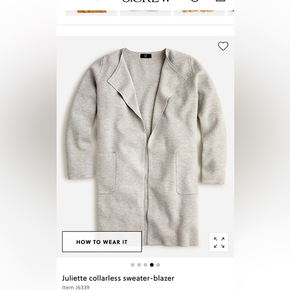 J. Crew Sweaters New J Crew Juliette Collarless Open Cardigan Sz L